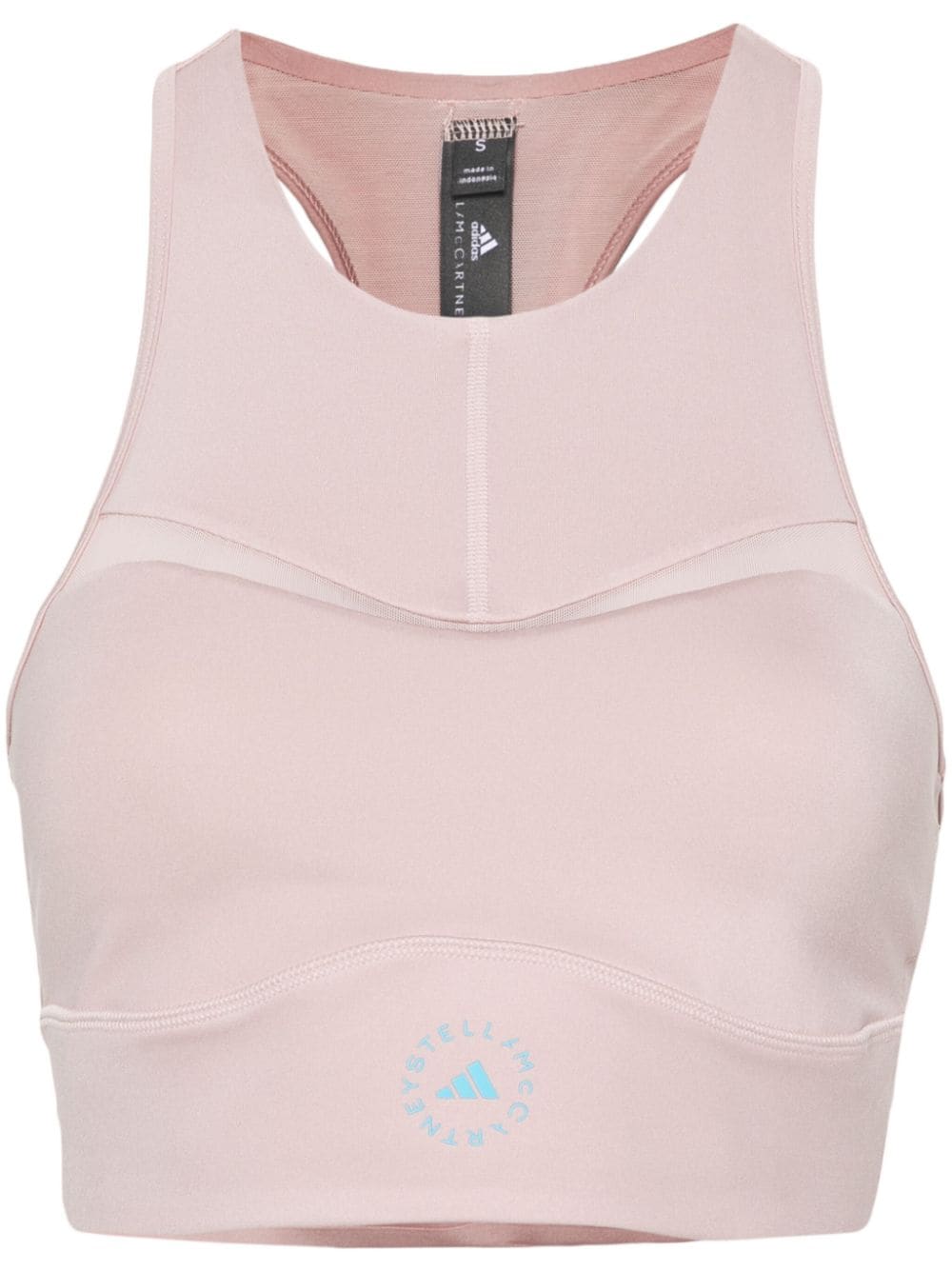 adidas by Stella McCartney logo-print padded sports bra - Pink von adidas by Stella McCartney