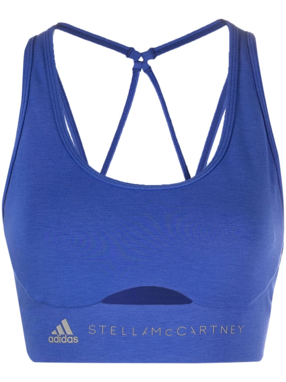 adidas by Stella McCartney logo-print sports bra - Blue von adidas by Stella McCartney