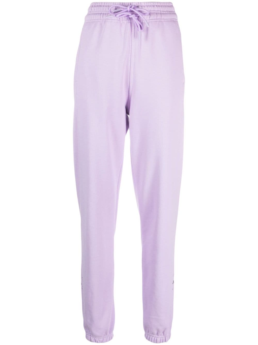 adidas by Stella McCartney logo-print organic-cotton track pants - Purple von adidas by Stella McCartney