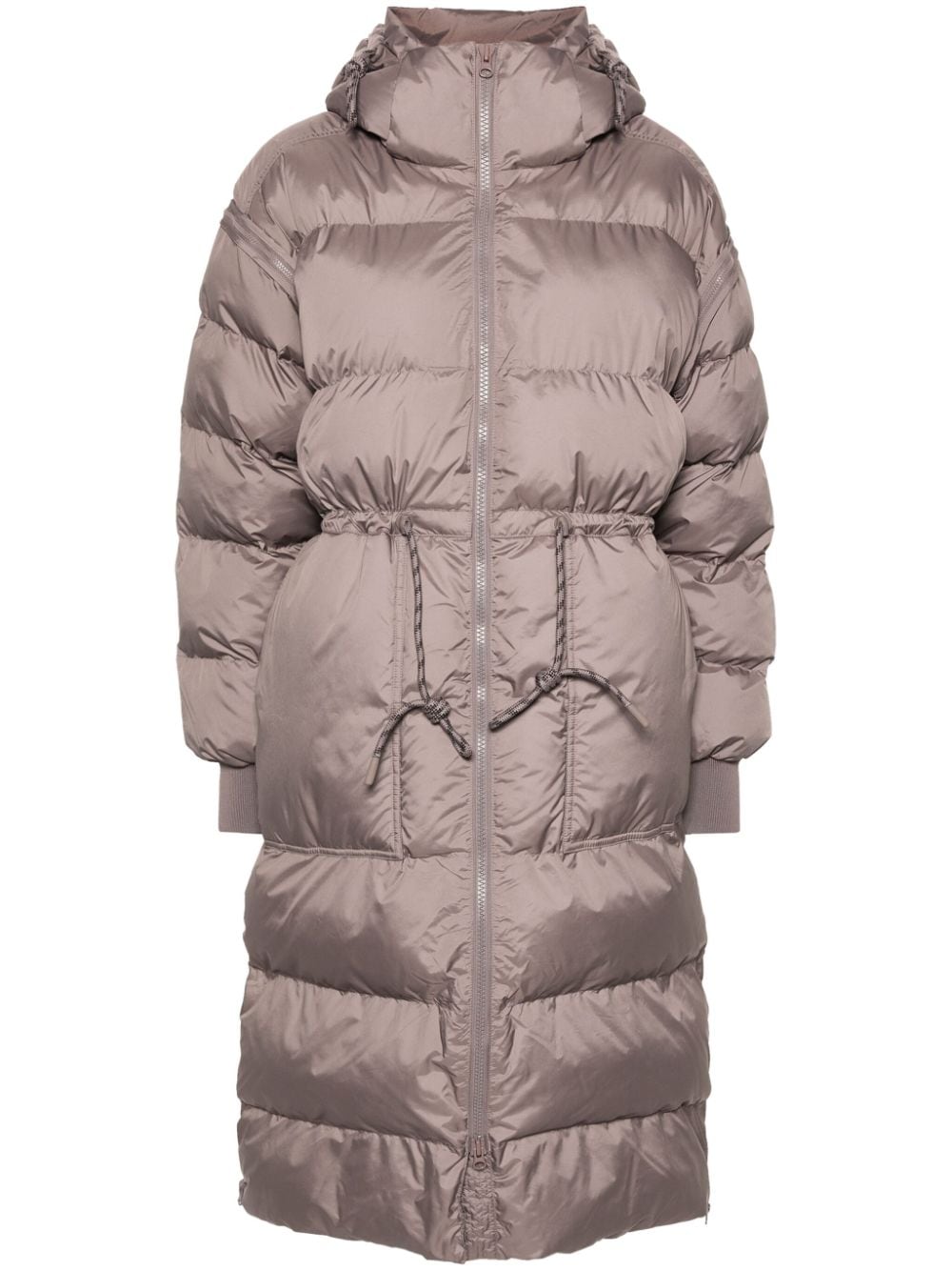 adidas by Stella McCartney padded quilted long coat - Neutrals von adidas by Stella McCartney