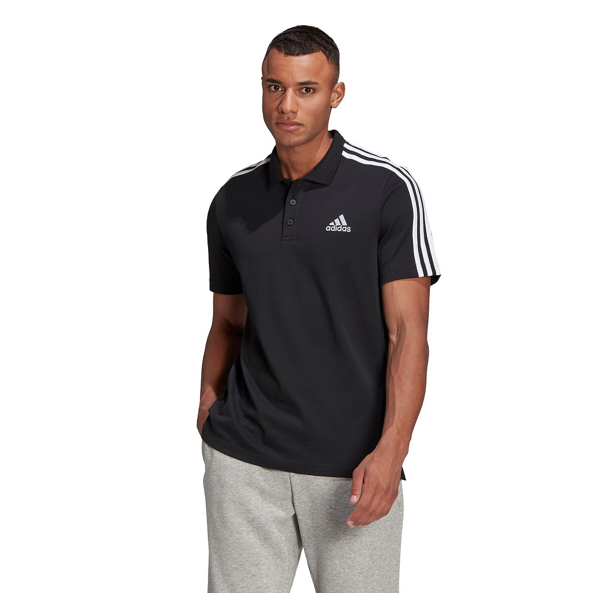 Poloshirt, kurze Ärmel mit 3 Stripes von adidas performance