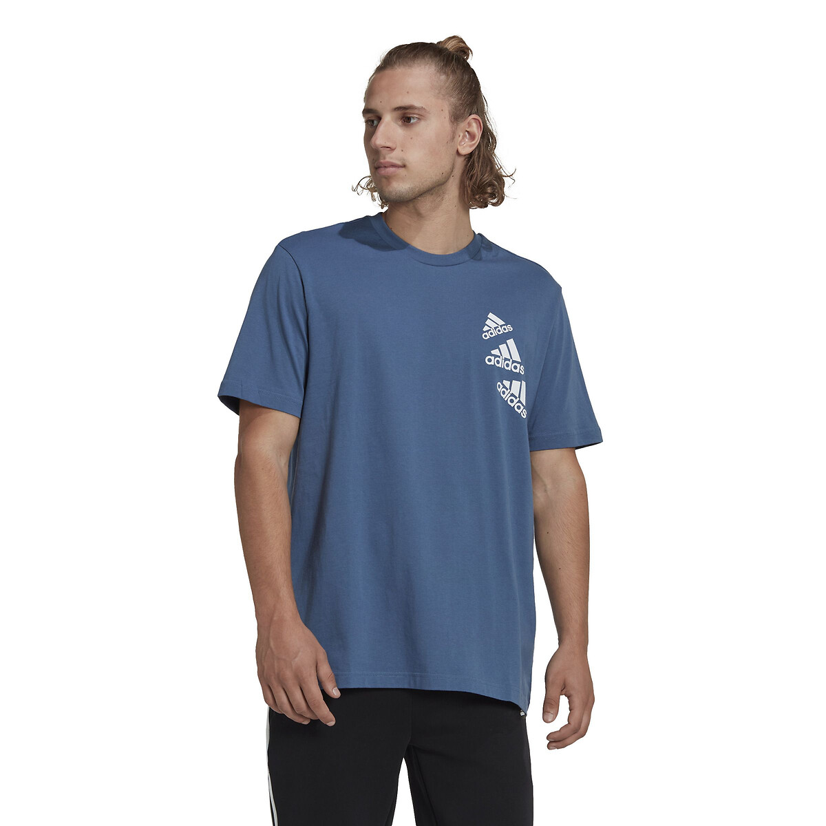 T-Shirt mit drei Logos von adidas performance