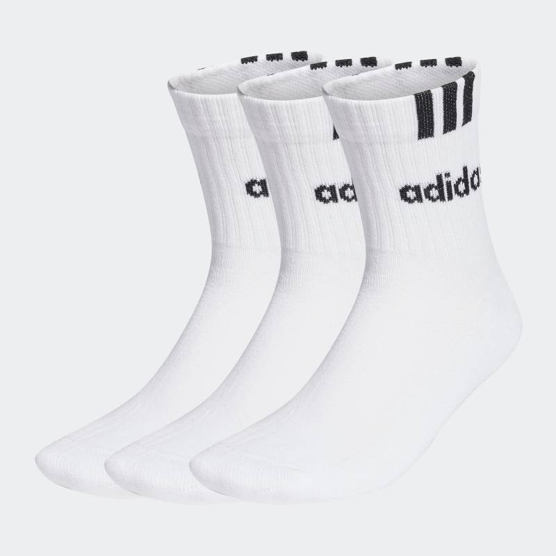 adidas Performance Funktionssocken »3STREIFEN LINEAR HALFCREW CUSHIONED SOCKEN, 3 PAAR«, (3 Paar) von adidas performance