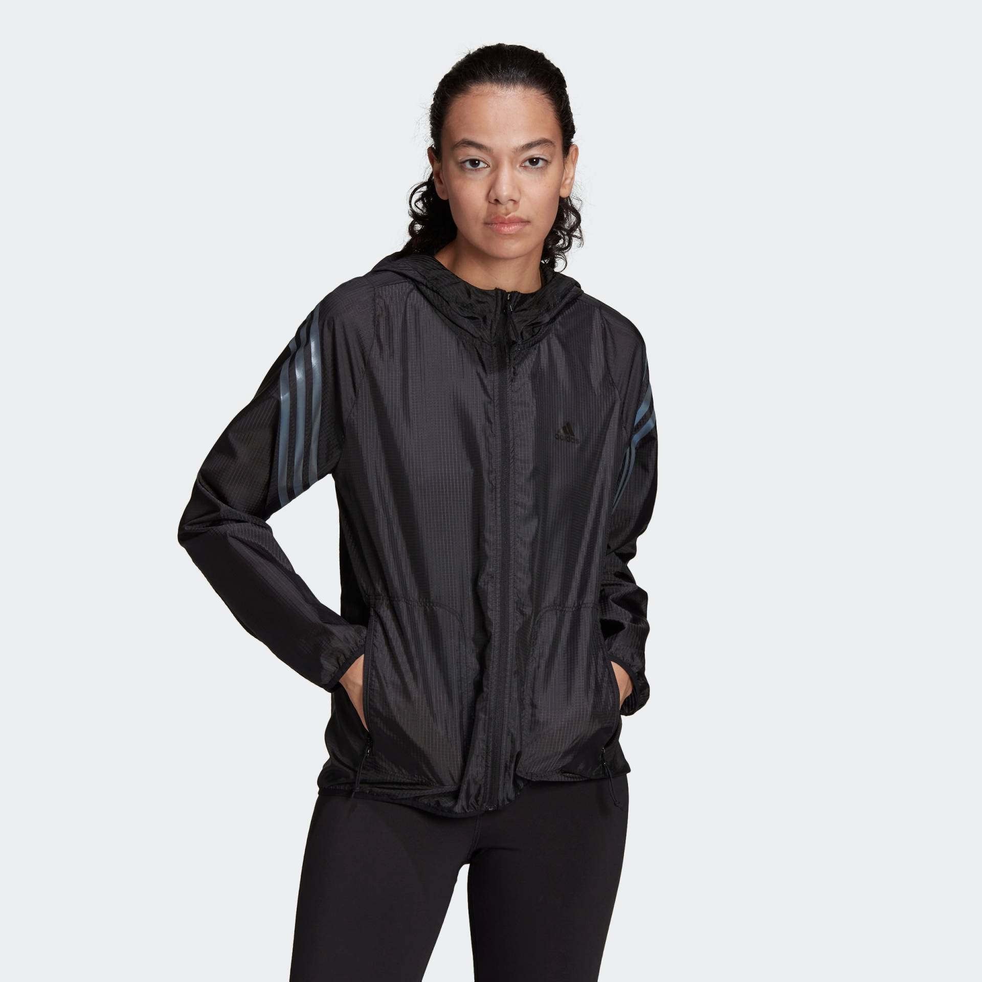 adidas Performance Laufjacke »RUN ICONS 3STREIFEN HOODED RUNNING WINDBREAKER« von adidas performance