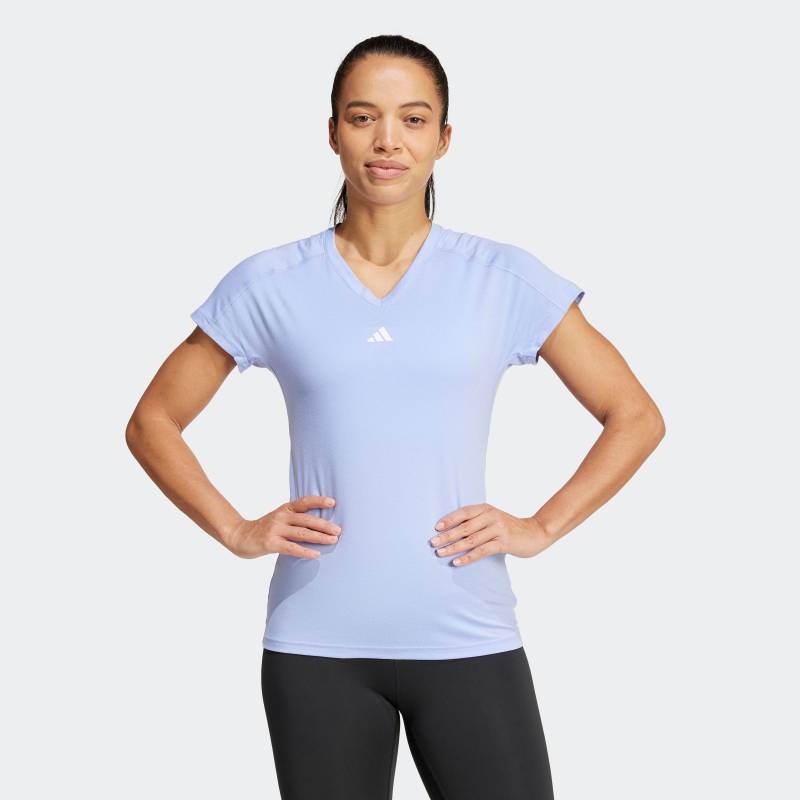 adidas Performance T-Shirt »TR-ES MIN T«, Trainingsshirt, feuchtigkeitsabsorbierend mit V Ausschnitt von adidas performance