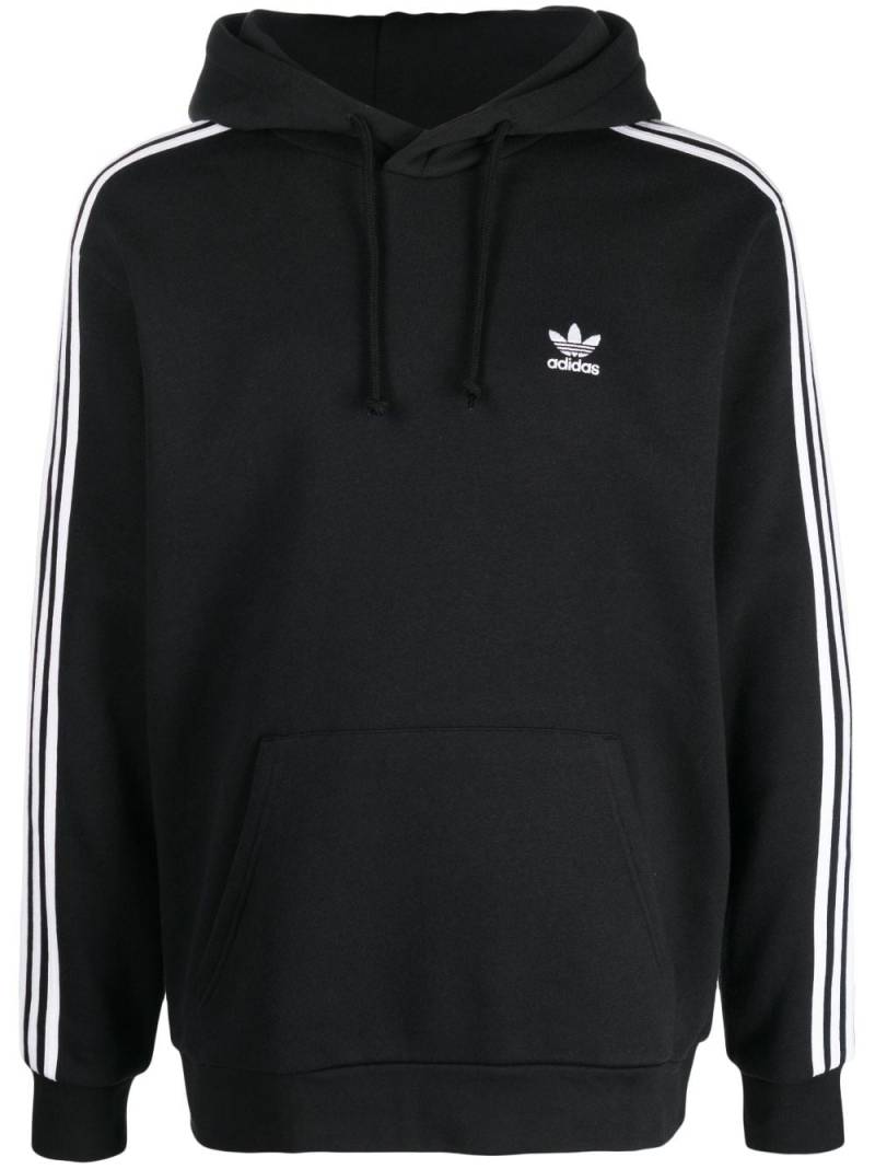 adidas 3-Stripe drawstring hoodie - Black von adidas