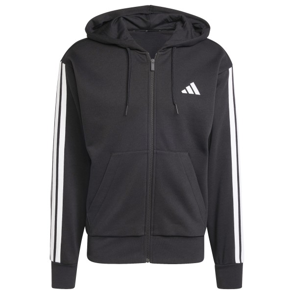 adidas - 3 Stripes Fleece Full Zip Hoodie - Zip-Hoodie Gr 4XL grau von adidas