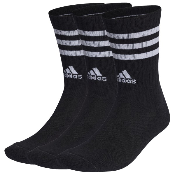 adidas - 3S Cushioned Sportswear Crew 3-Pack - Multifunktionssocken Gr L schwarz von adidas