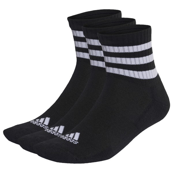 adidas - 3S Cushioned Sportswear Mid 3-Pack - Multifunktionssocken Gr XL - EU: 46-48 schwarz von adidas