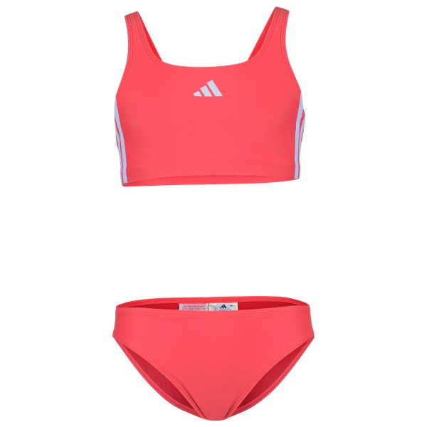 adidas - Kid's 3 Stripes Bold Bikini - Bikini Gr 116 rot von adidas