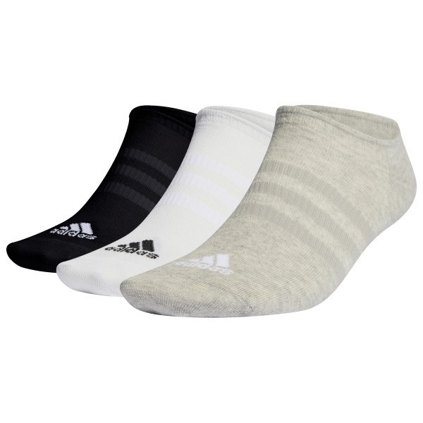 adidas - Thin&Light Sportswear No Show Socks 3-Pack - Multifunktionssocken Gr L;M;S;XL schwarz;weiß von adidas