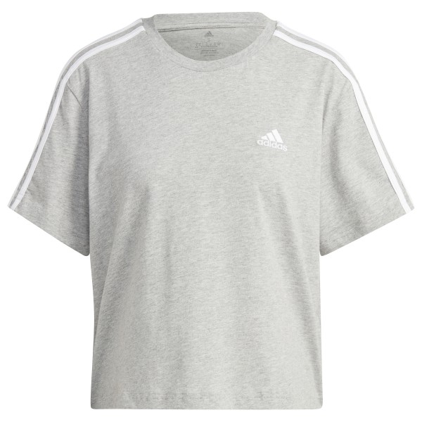 adidas - Women's 3 Stripes Crop Top - Top Gr L grau von adidas