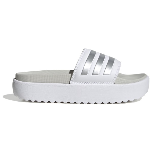adidas - Women's Adilette Platform Slides - Sandalen Gr 5 weiß/grau von adidas
