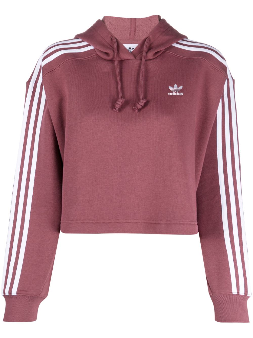 adidas cropped drawstring hoodie - Red von adidas