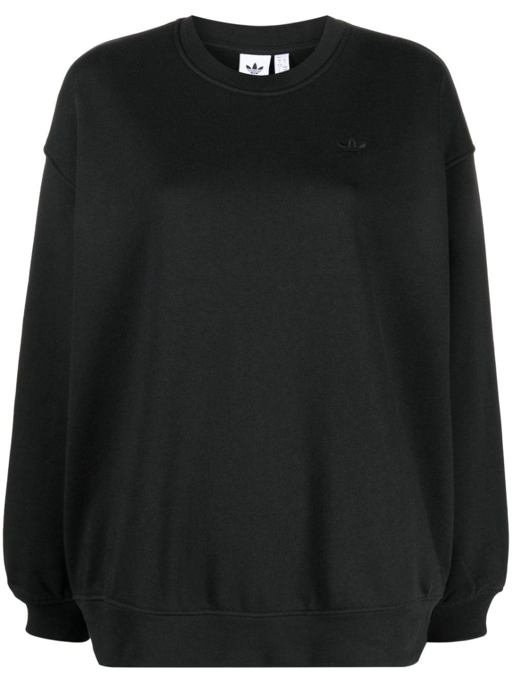 adidas logo-embroidered cotton sweatshirt - Black von adidas