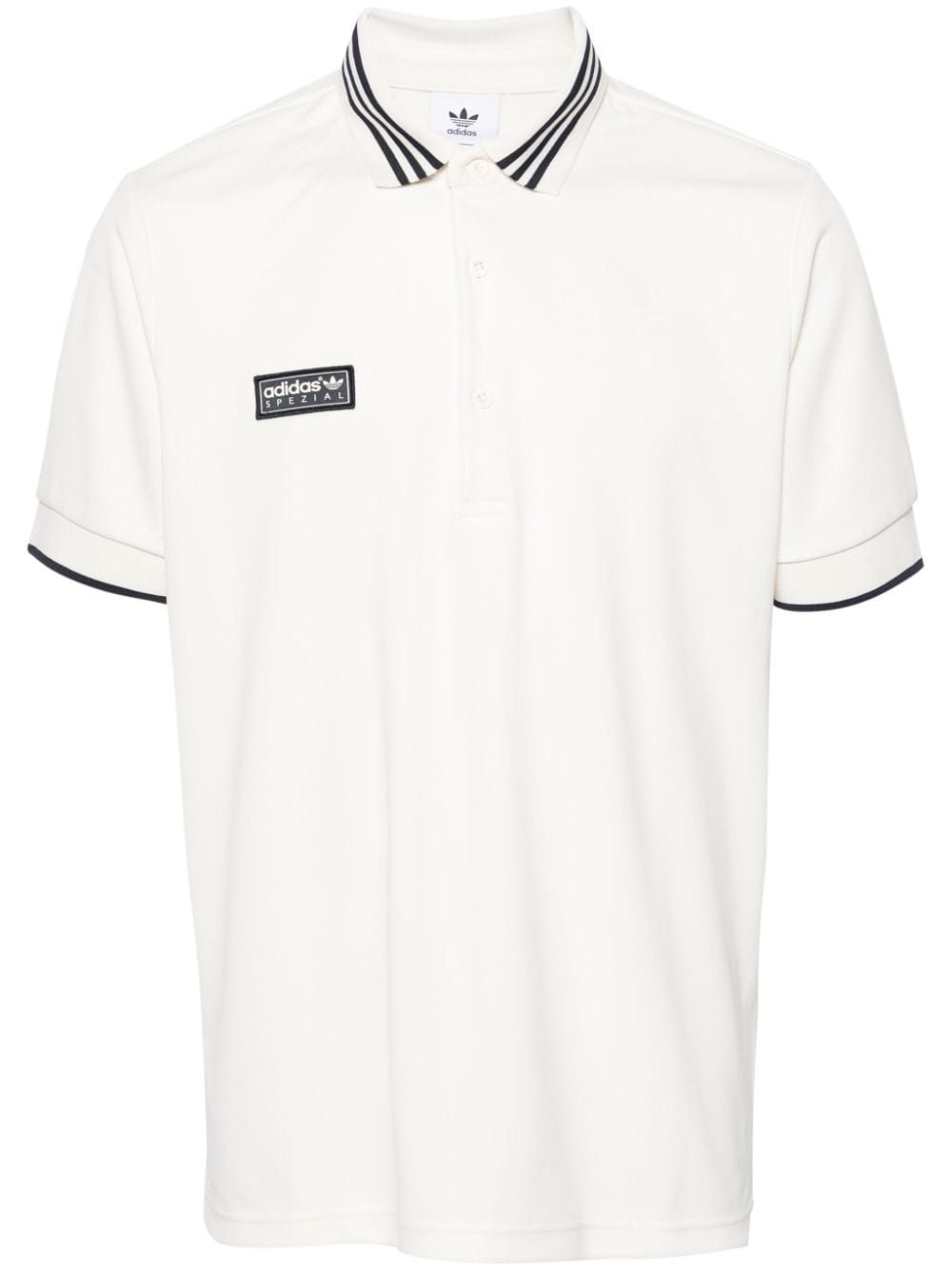 adidas logo-patch polo shirt - White von adidas
