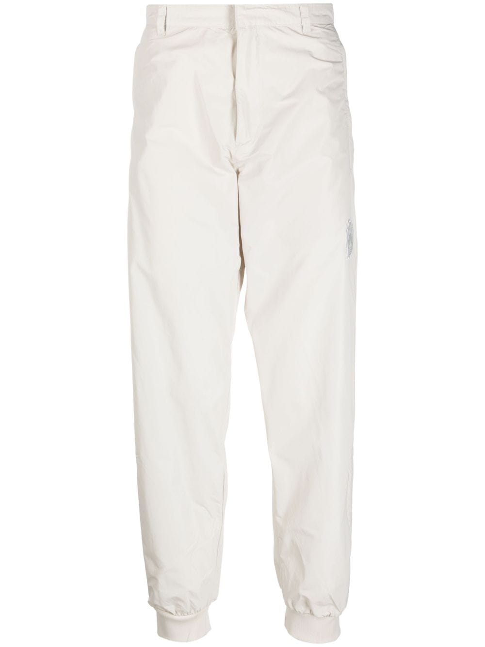 adidas logo-patch tapered trousers - Neutrals von adidas