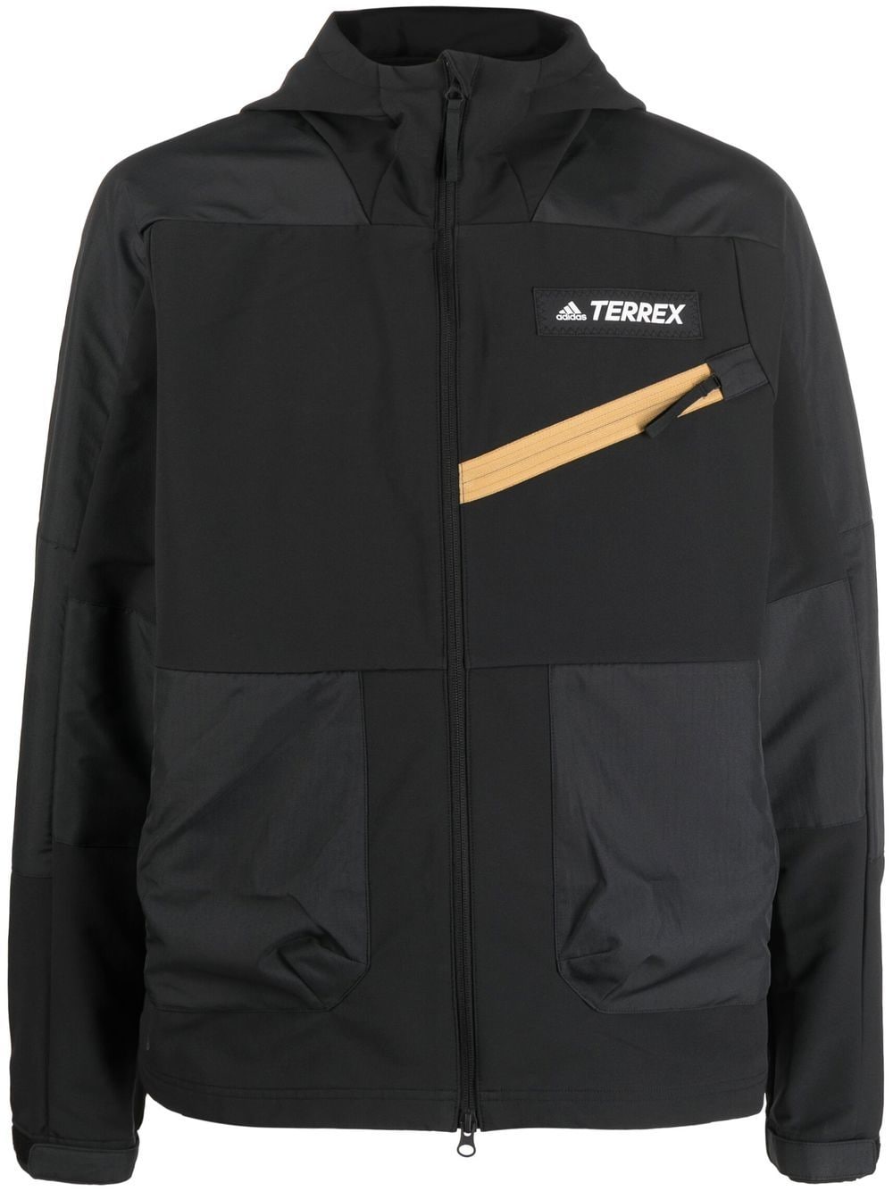 adidas logo-print Terrex hooded jacket - Black von adidas