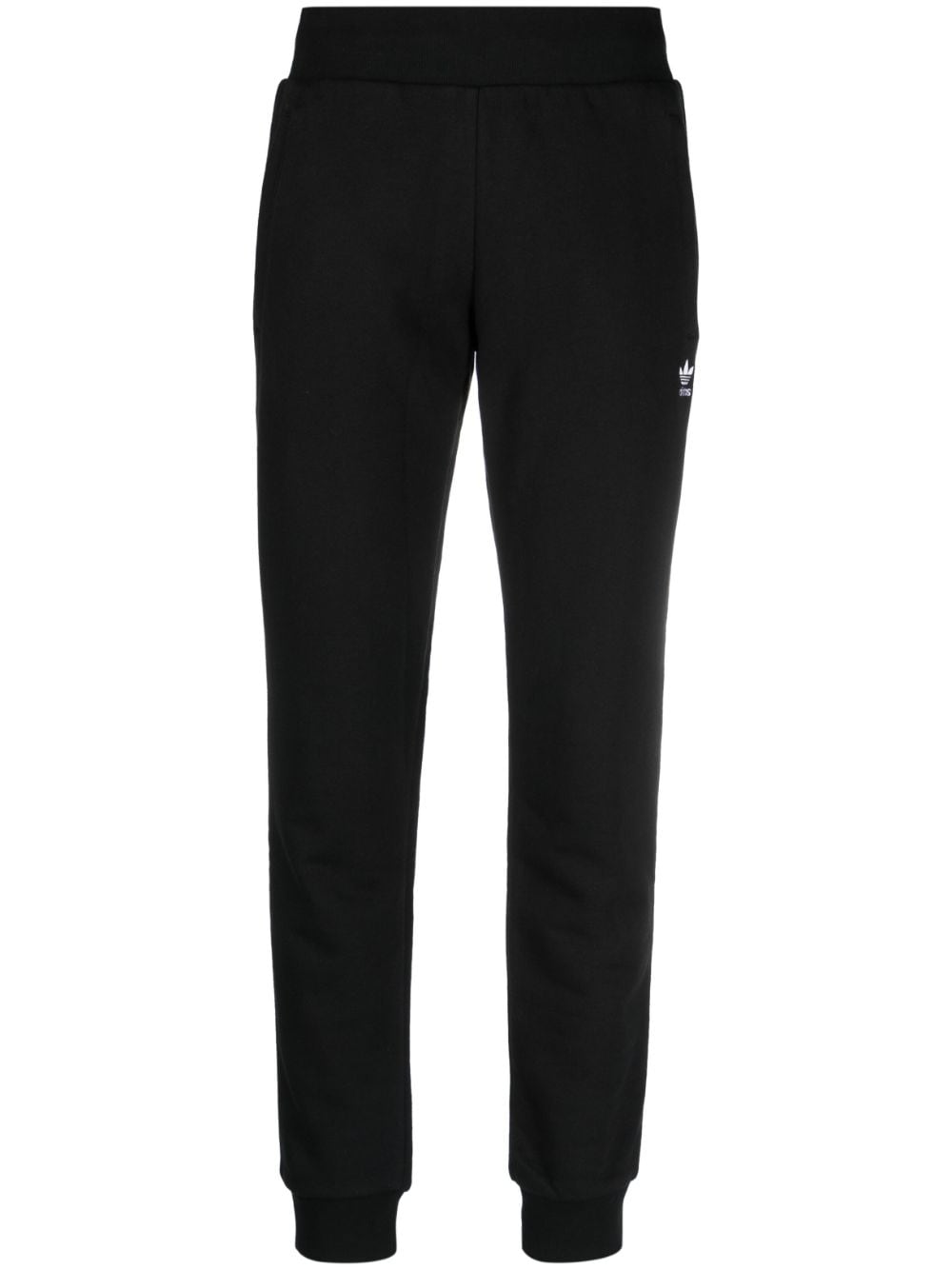 adidas logo-print cotton track pant - Black von adidas