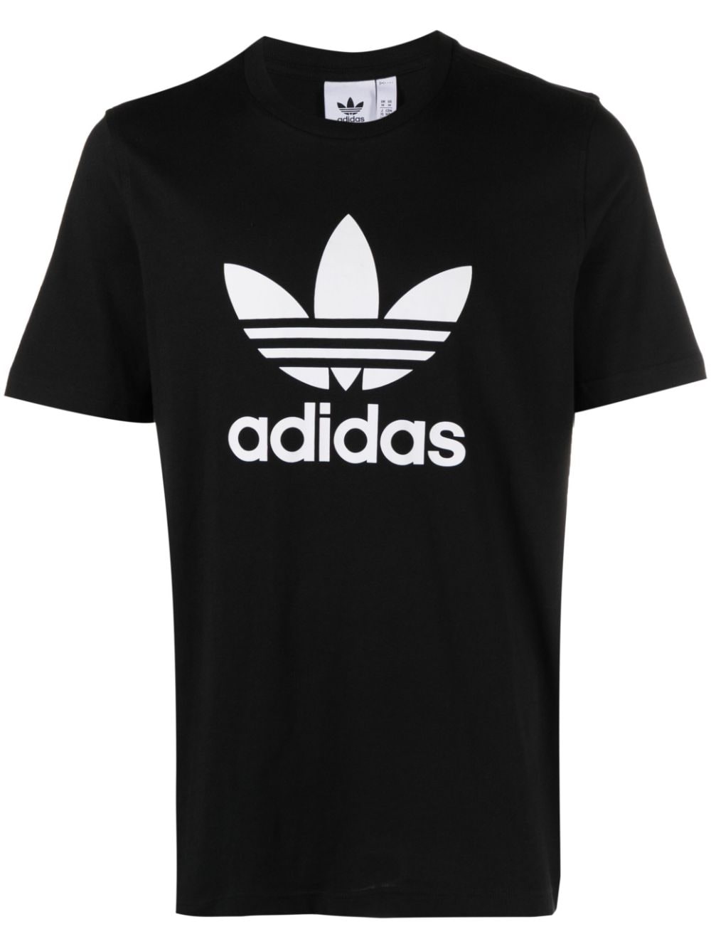 adidas logo-print detail T-shirt - Black von adidas