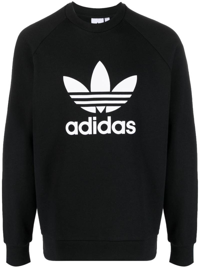 adidas logo-print jersey-knit sweatshirt - Black von adidas