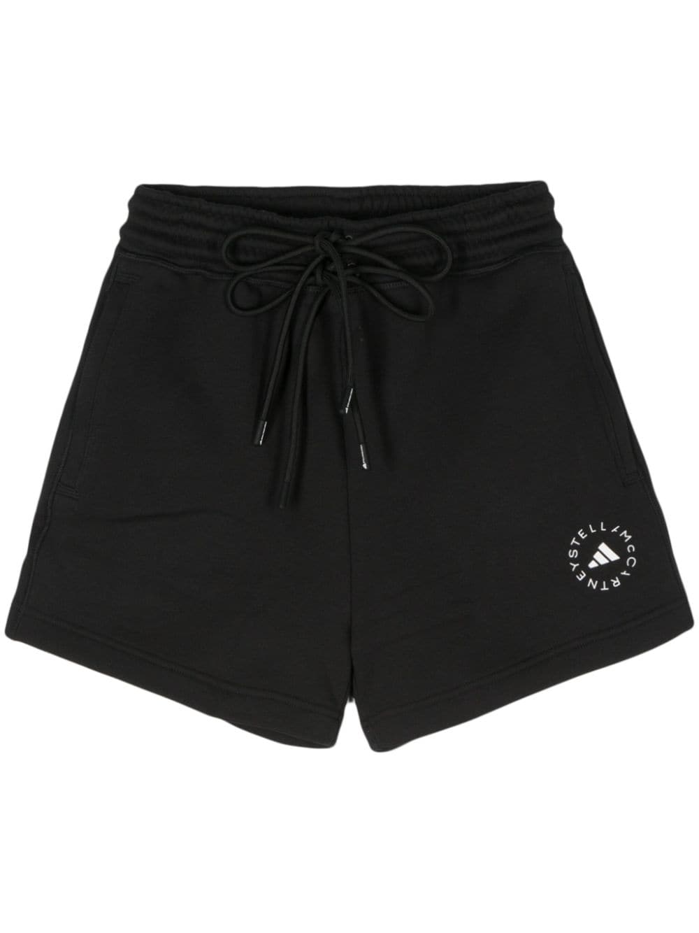 adidas by Stella McCartney logo-print organic cotton track shorts - Black von adidas by Stella McCartney