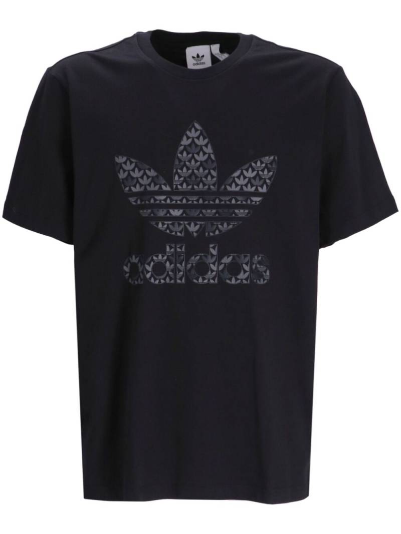adidas monogram-print cotton T-shirt - Black von adidas