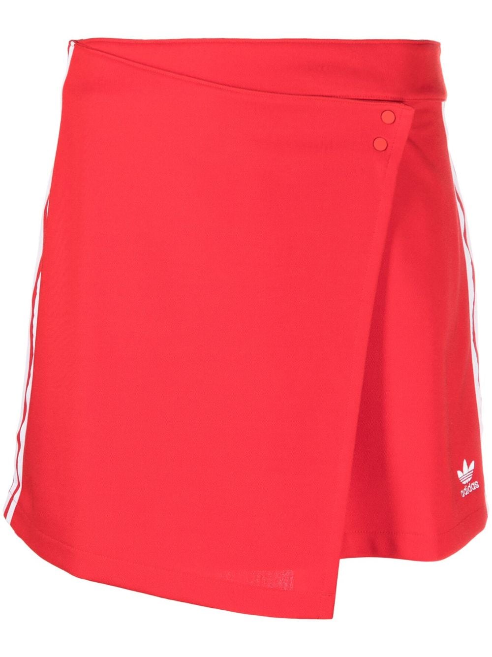 adidas side-stripe logo skirt - Red von adidas