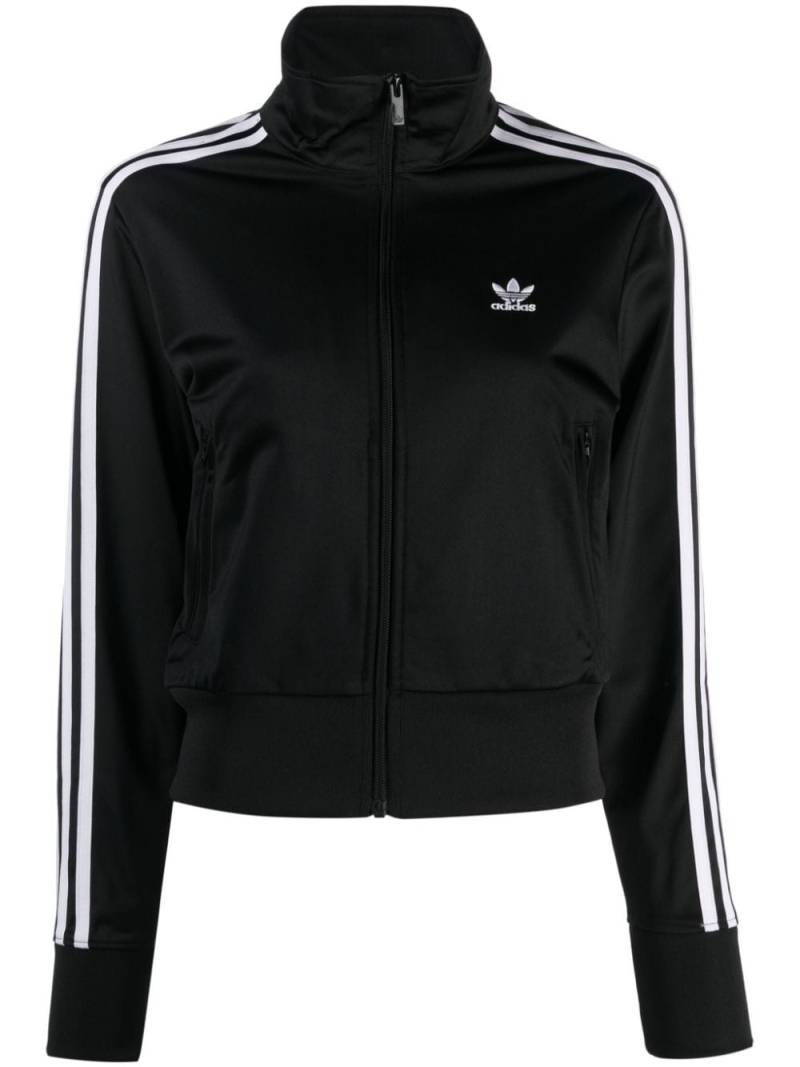 adidas trefoil-logo cropped zipped sweatshirt - Black von adidas