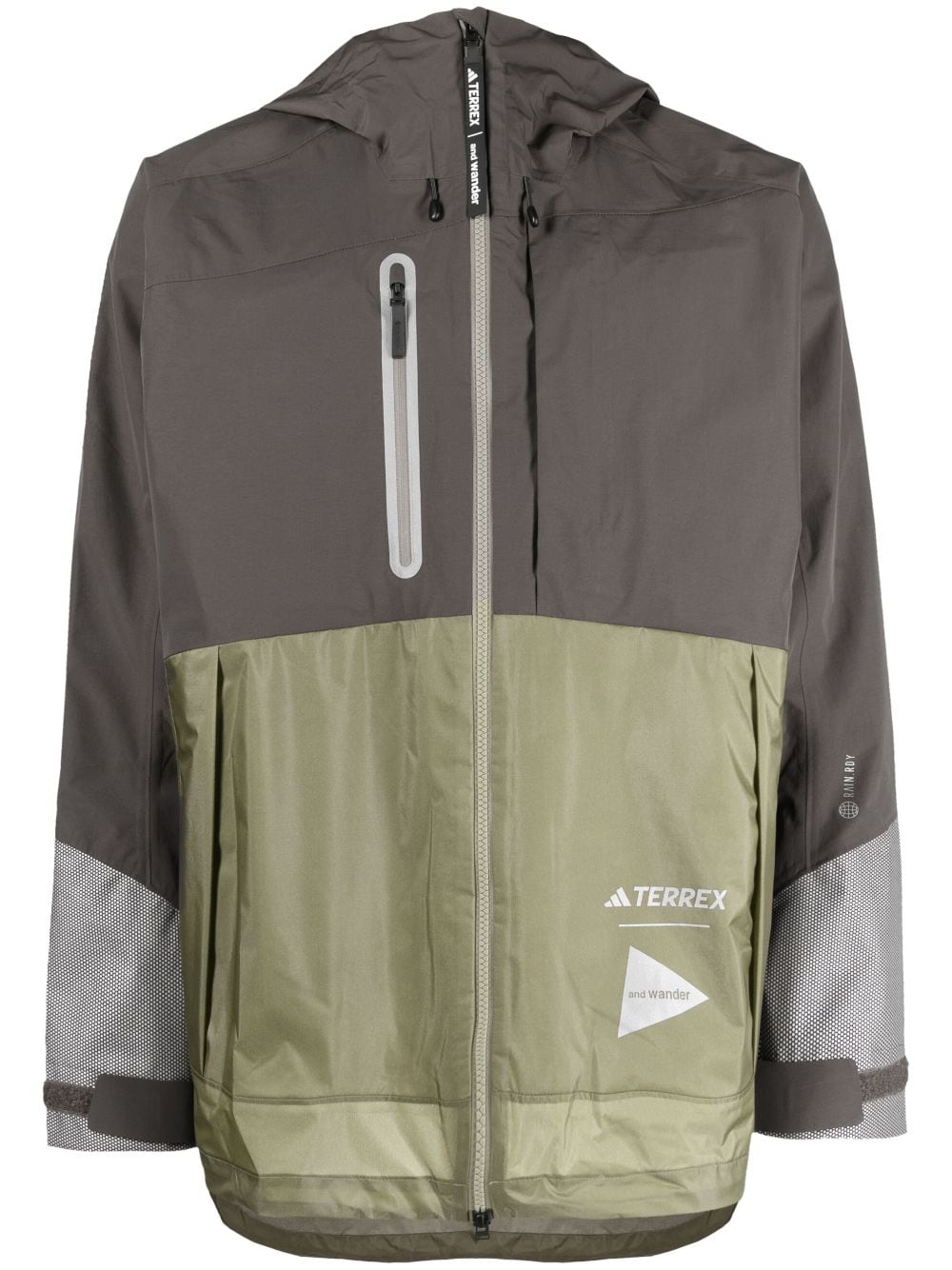 adidas x And Wander Terrex hooded jacket - Green von adidas