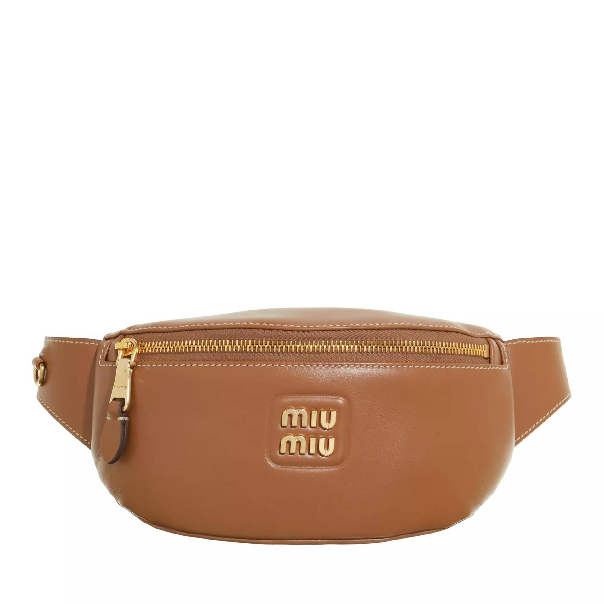 Miu Miu Umhängetasche - Cruise Shoulder Leather Belt Bag - Gr. unisize - in Braun - für Damen von Miu Miu