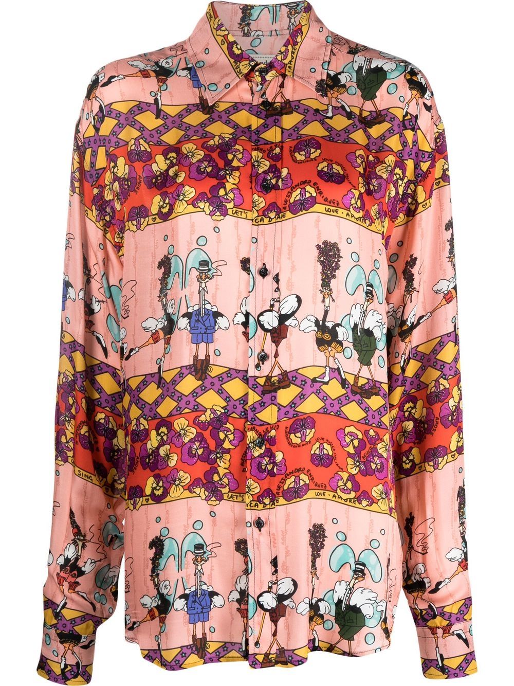 alessandro enriquez cartoon-print long-sleeve shirt - Pink von alessandro enriquez