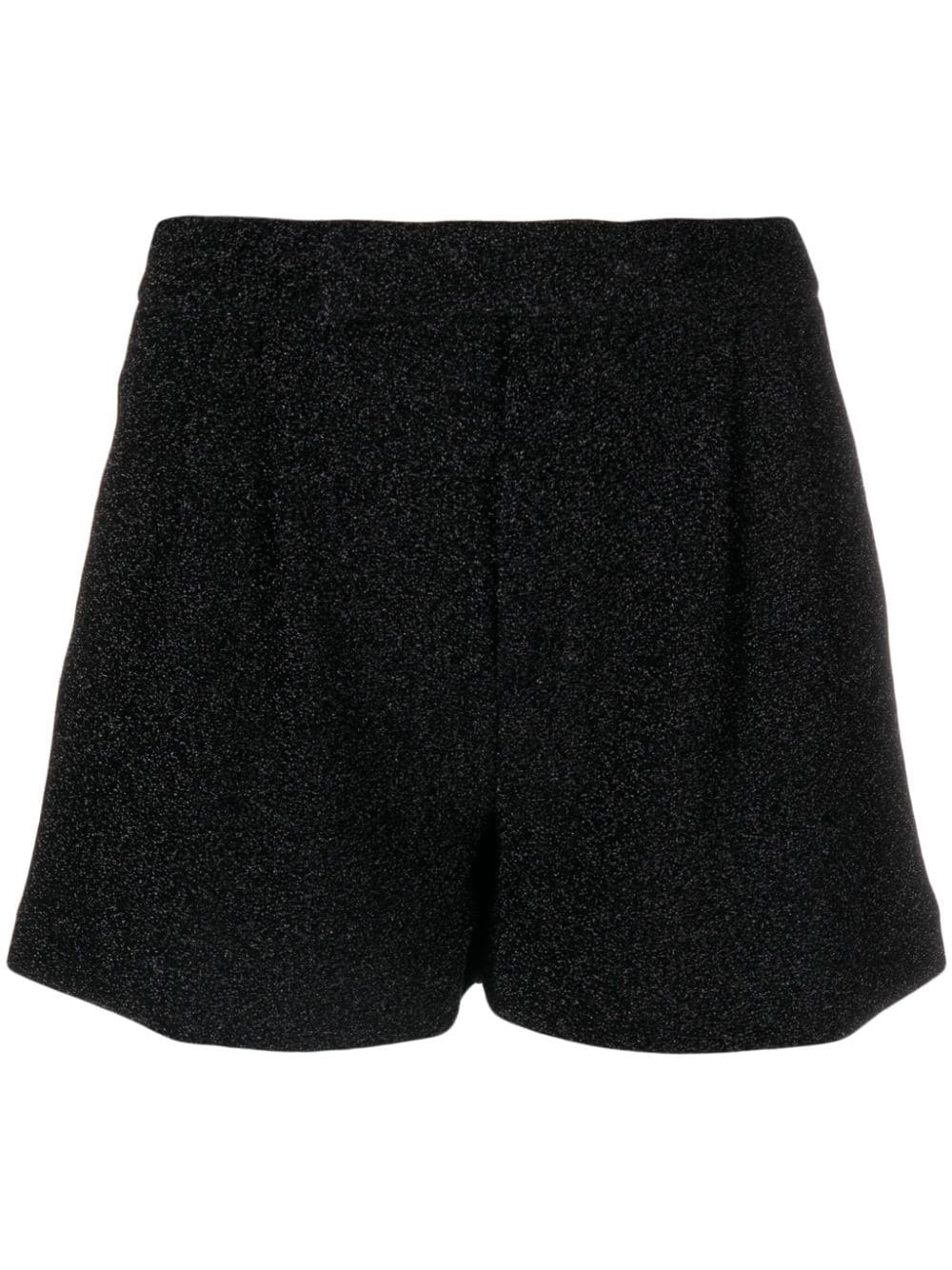 alessandro enriquez lurex-embellished short shorts - Black von alessandro enriquez