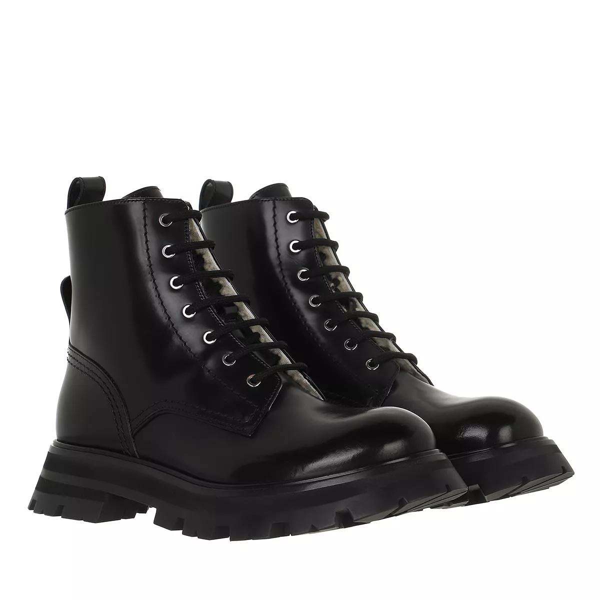 Alexander McQueen Boots & Stiefeletten - Ankle Boots Leather - Gr. 41 (EU) - in Schwarz - für Damen von alexander mcqueen