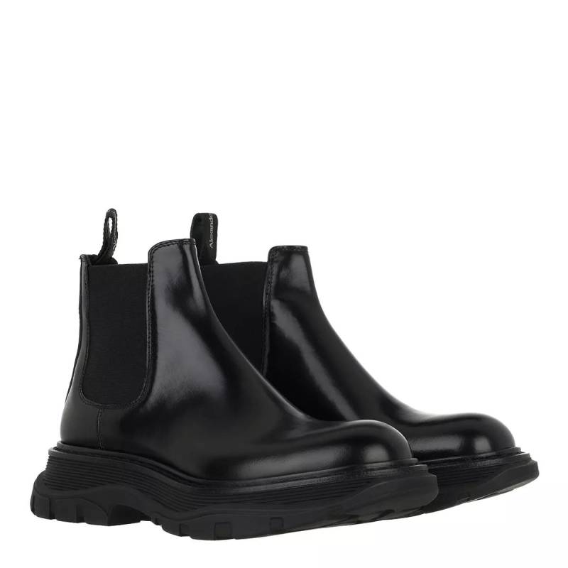 Alexander McQueen Boots & Stiefeletten - Bootie Smooth Leather - Gr. 37,5 (EU) - in Schwarz - für Damen von alexander mcqueen