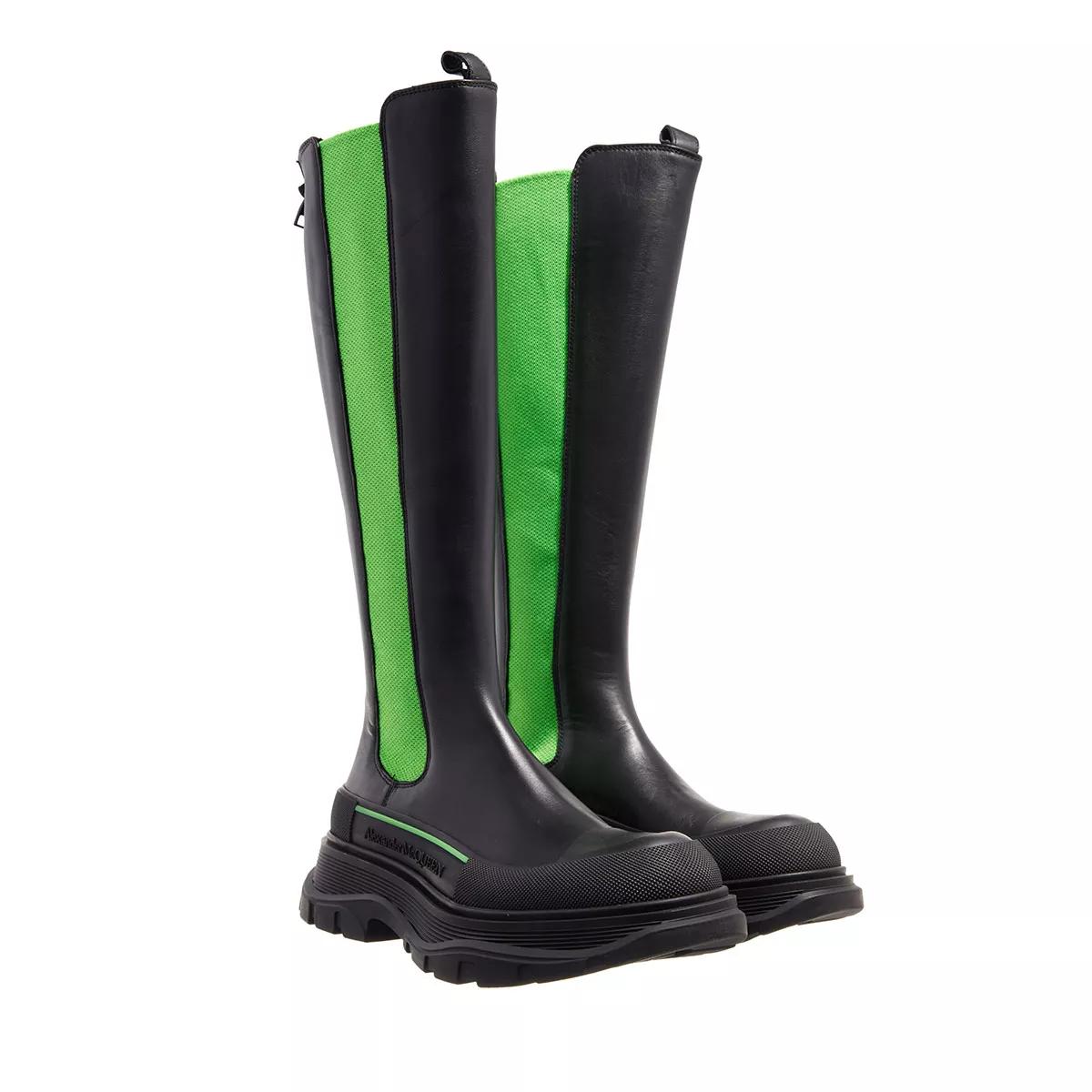 Alexander McQueen Boots & Stiefeletten - Women´s Tread Slick Knee High Boot - Gr. 37,5 (EU) - in Schwarz - für Damen von alexander mcqueen