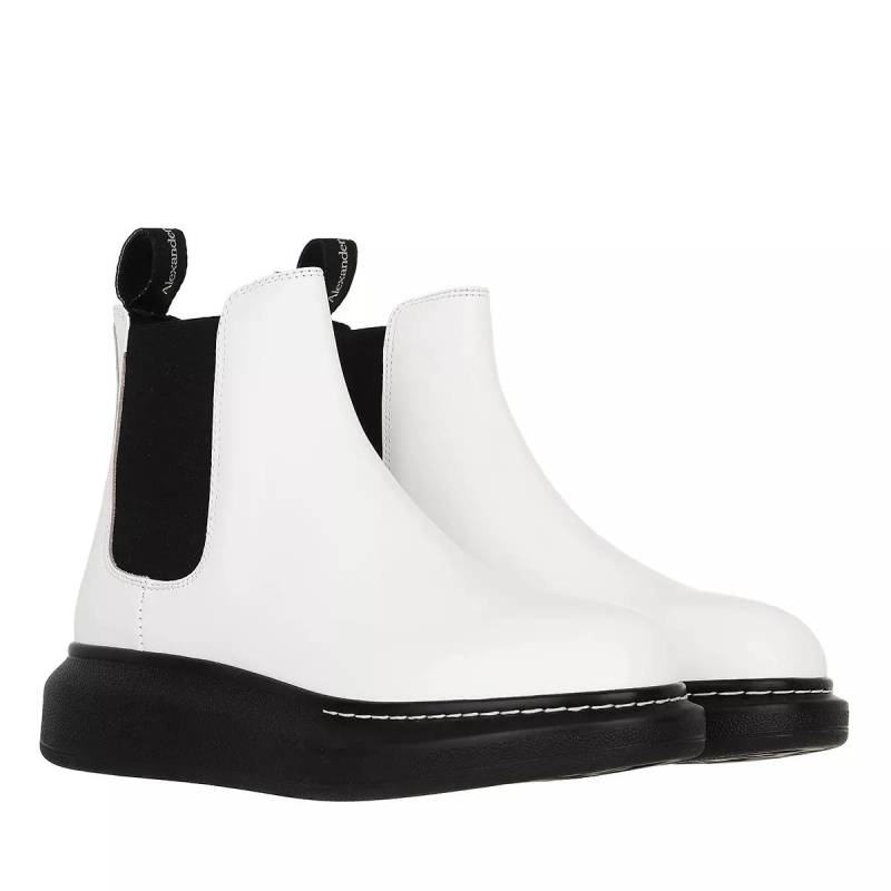 Alexander McQueen Boots & Stiefeletten - Chelsea Boots Leather - Gr. 37 (EU) - in Weiß - für Damen von alexander mcqueen
