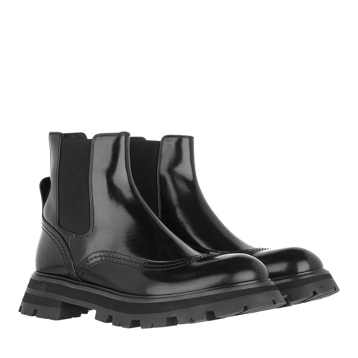 Alexander McQueen Boots & Stiefeletten - Chunky Ankle Boots Leather - Gr. 36 (EU) - in Schwarz - für Damen von alexander mcqueen