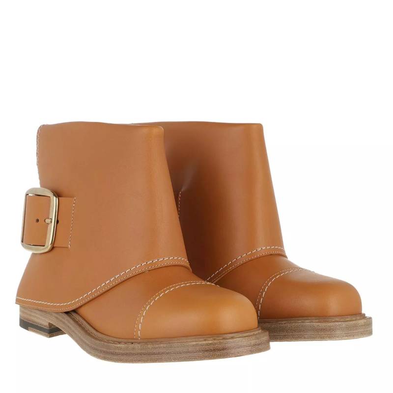 Alexander McQueen Boots & Stiefeletten - Buckled Ankle Boots Leather - Gr. 37 (EU) - in Braun - für Damen von alexander mcqueen