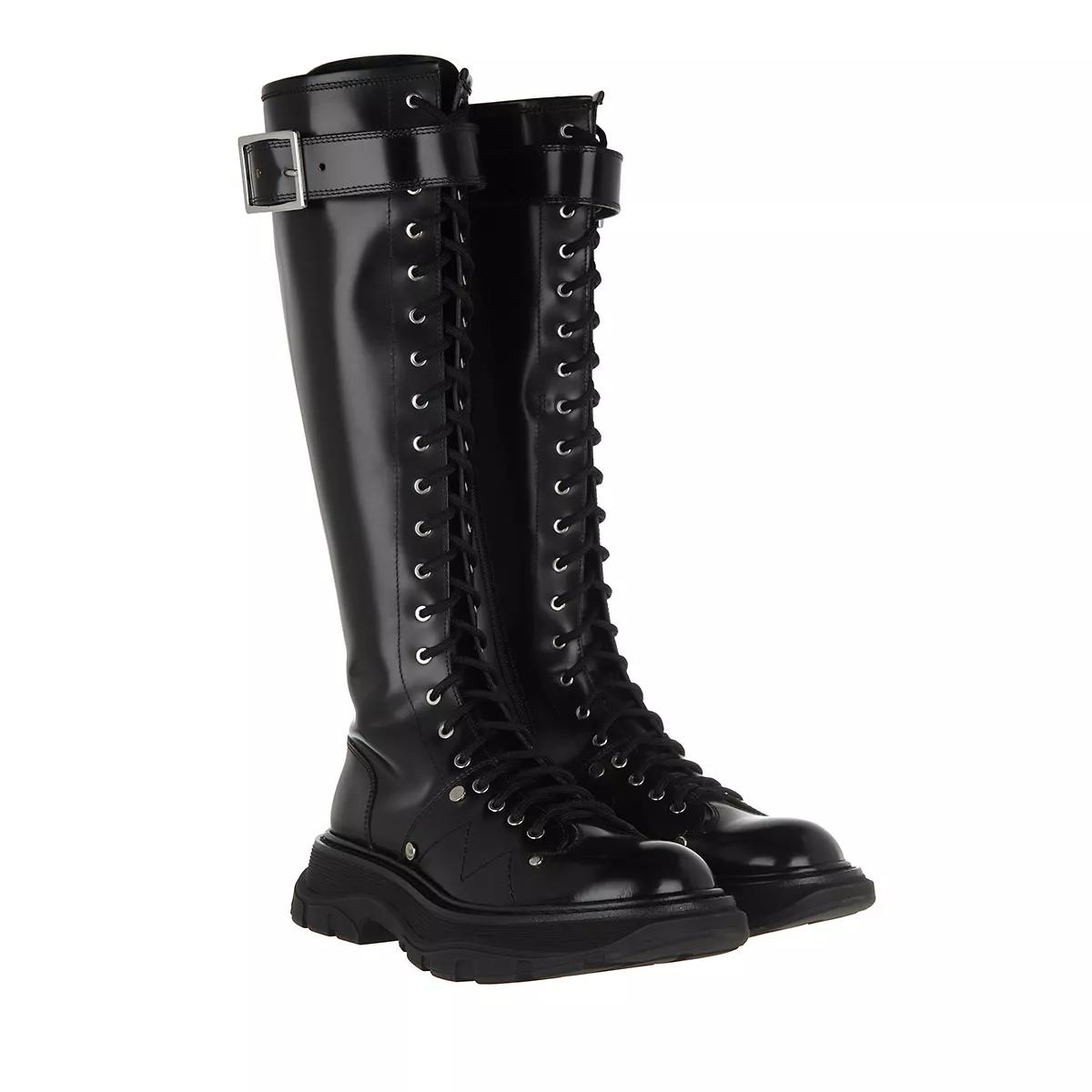 Alexander McQueen Boots & Stiefeletten - Tread Lace Up Boot - Gr. 37,5 (EU) - in Schwarz - für Damen von alexander mcqueen