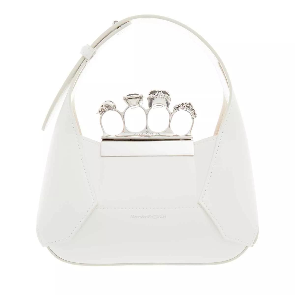 Alexander McQueen Umhängetasche - The Jewelled Hobo Mini Bag - Gr. unisize - in Creme - für Damen von alexander mcqueen