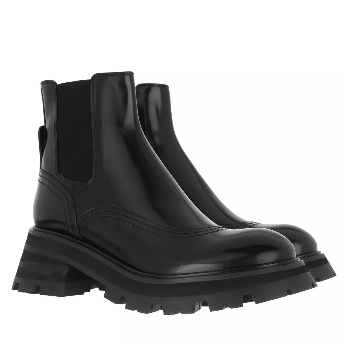 Alexander McQueen Boots & Stiefeletten - Wander Chelsea Boots Leather - Gr. 36 (EU) - in Schwarz - für Damen von alexander mcqueen