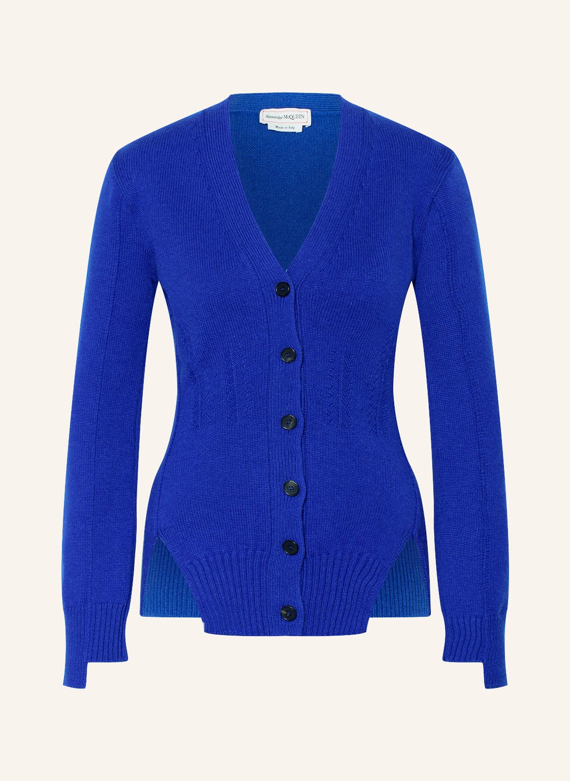 Alexander Mcqueen Strickjacke Aus Cashmere blau von alexander mcqueen