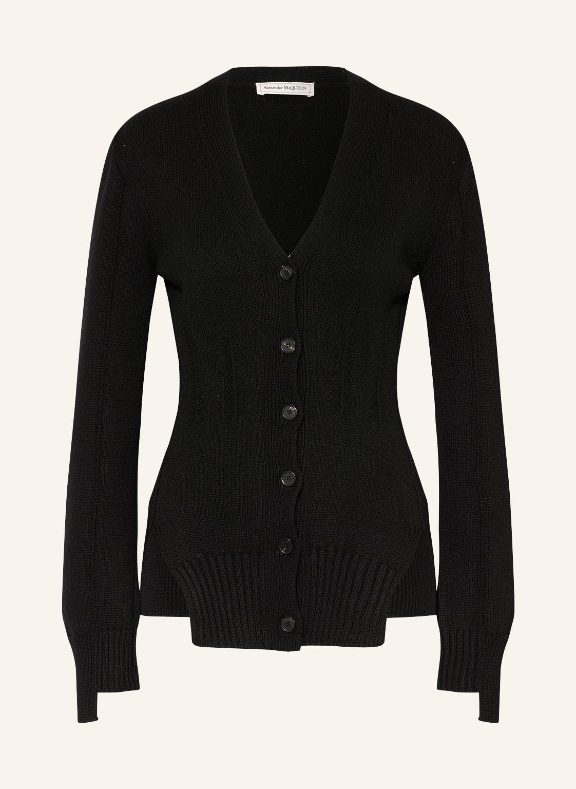 Alexander Mcqueen Strickjacke Aus Cashmere schwarz von alexander mcqueen