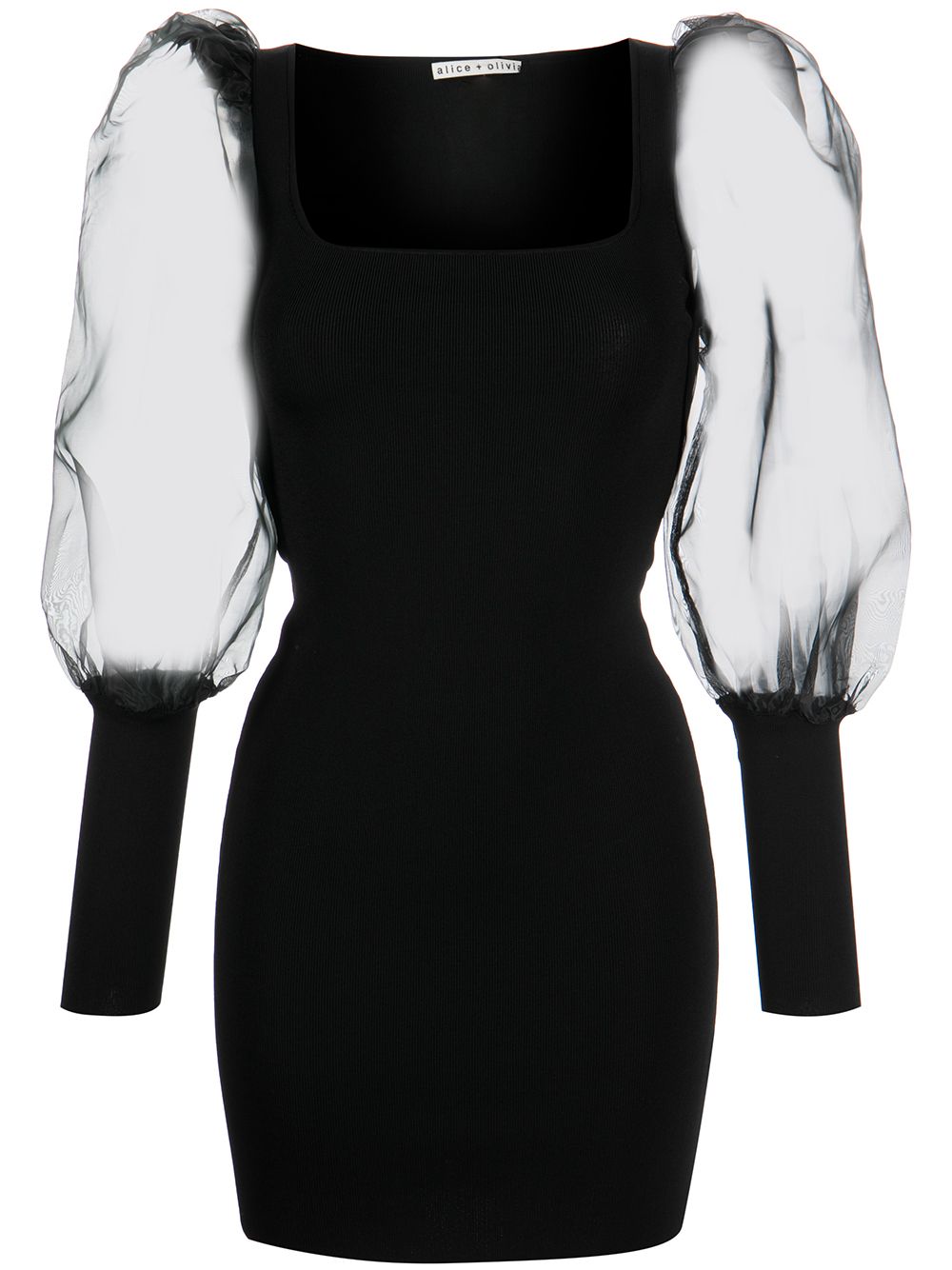 alice + olivia Abella. puff-sleeve mini dress - Black von alice + olivia