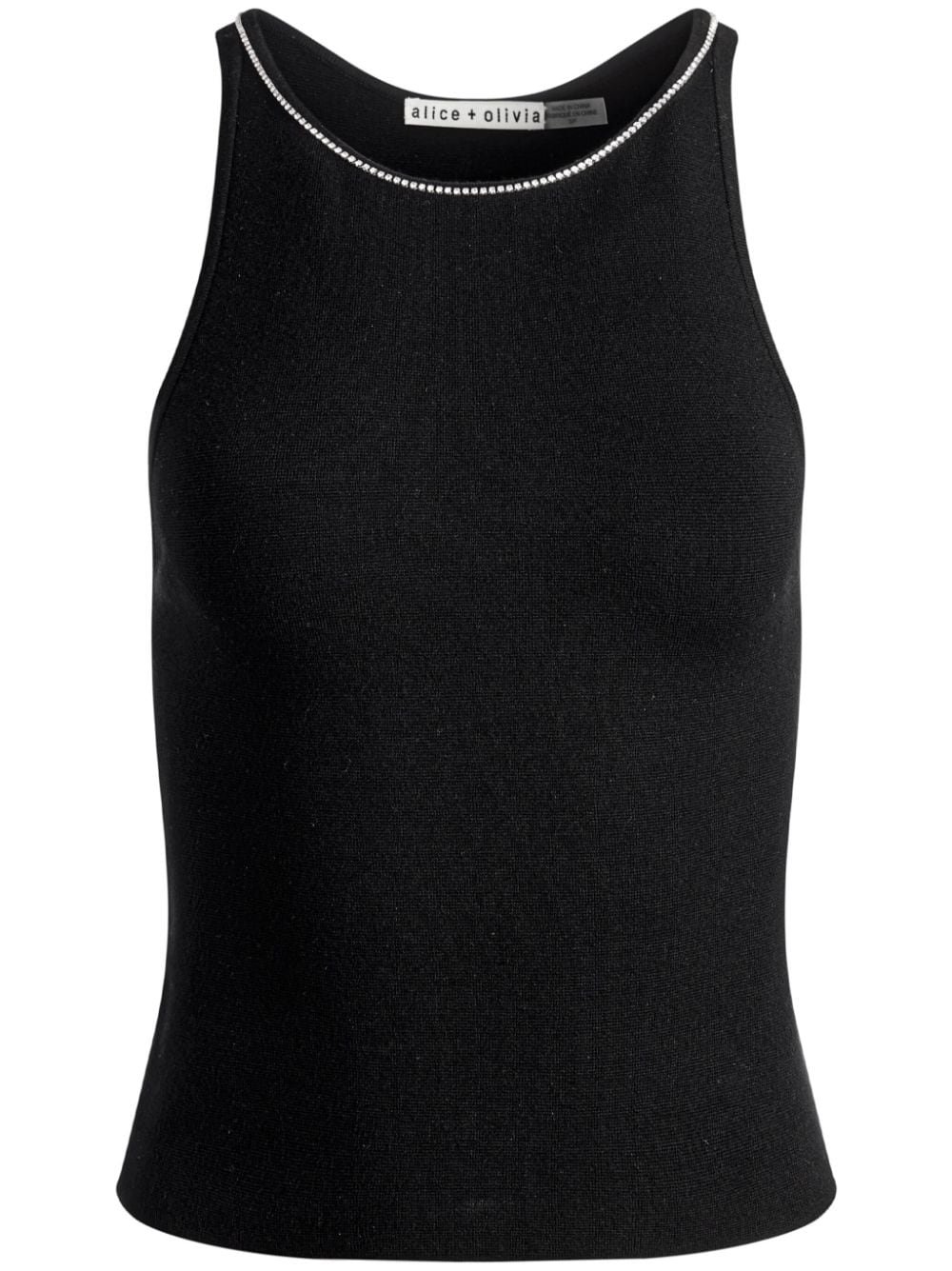 alice + olivia Allen rhinestone-embellished tank top - Black von alice + olivia