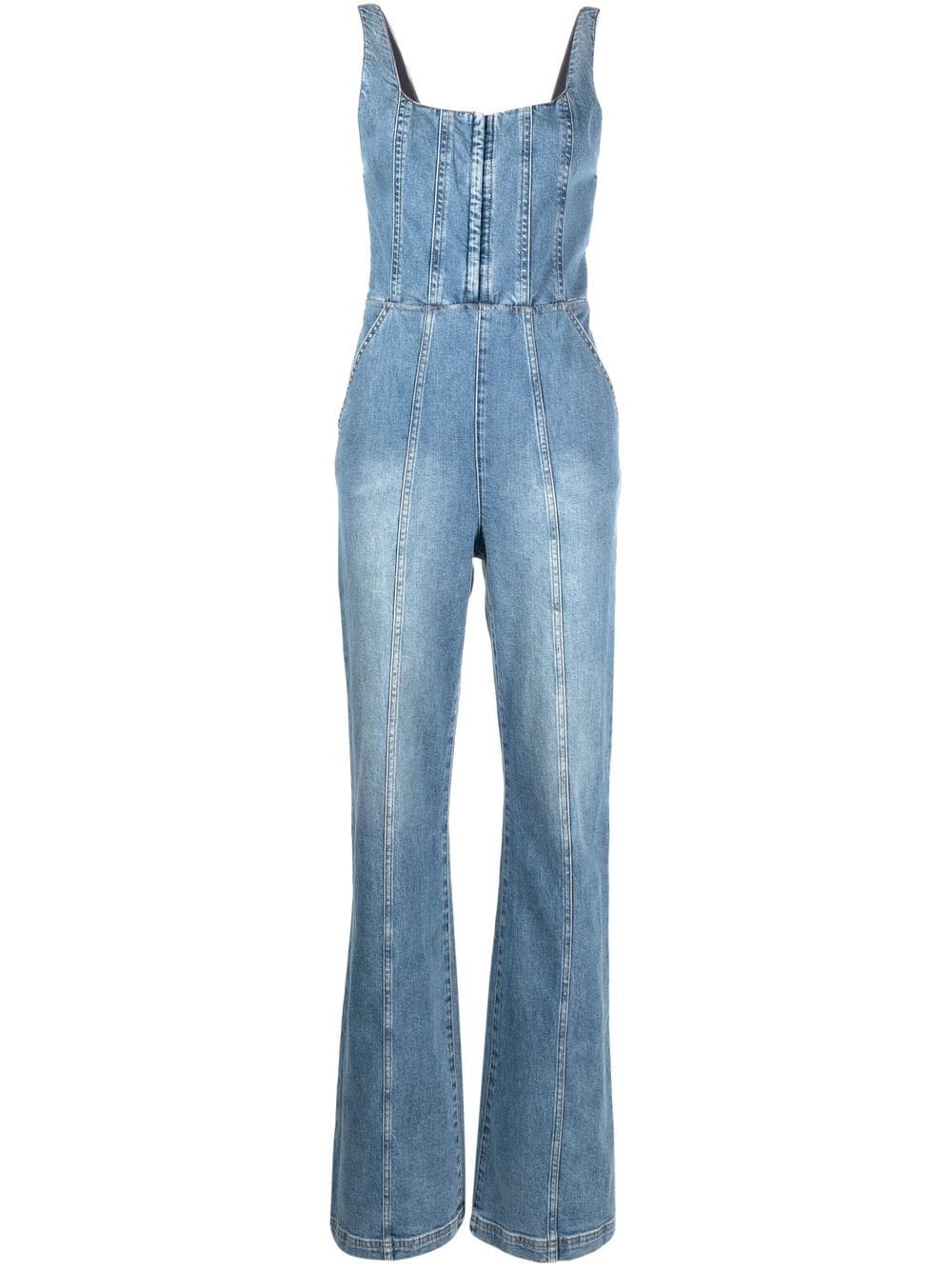 alice + olivia Chels corset-style jumpsuit - Blue von alice + olivia