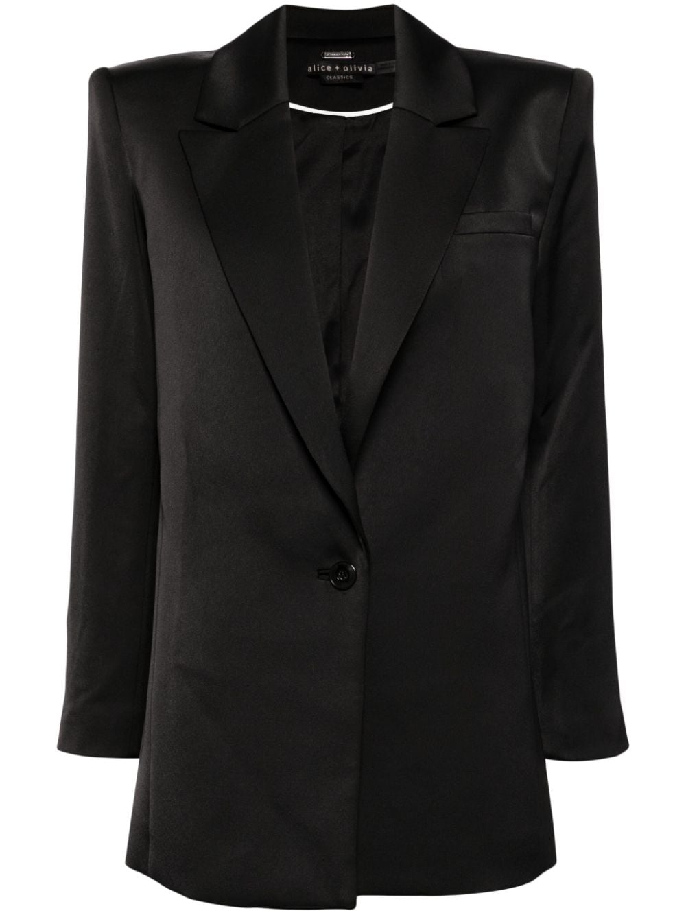 alice + olivia Colley satin blazer - Black von alice + olivia