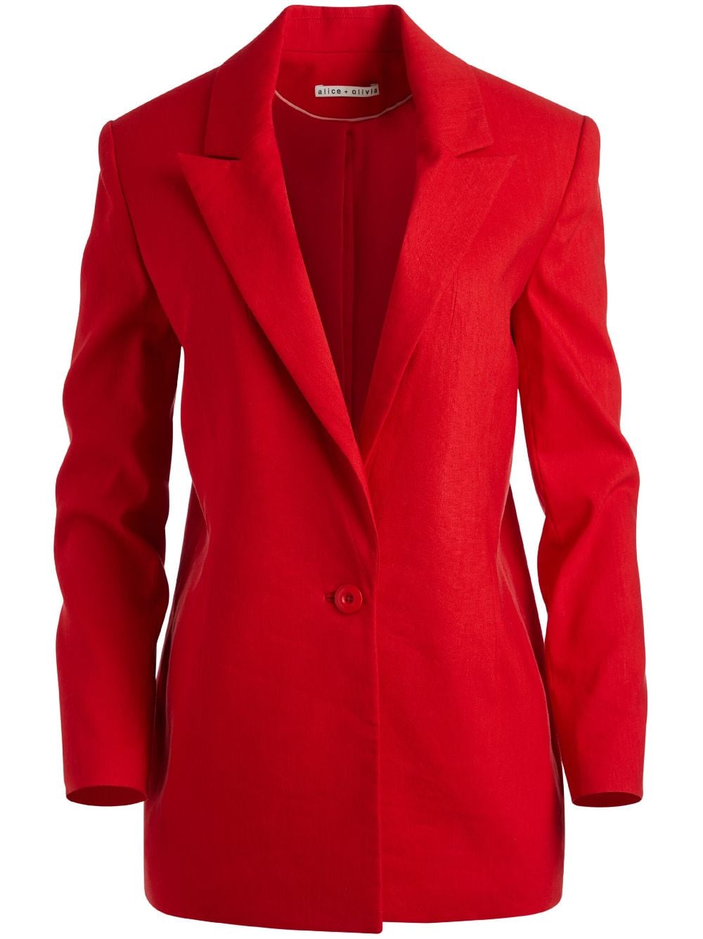 alice + olivia Johanna linen-blend blazer - Red von alice + olivia