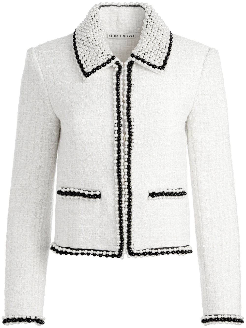 alice + olivia Kidman tweed jacket - White von alice + olivia